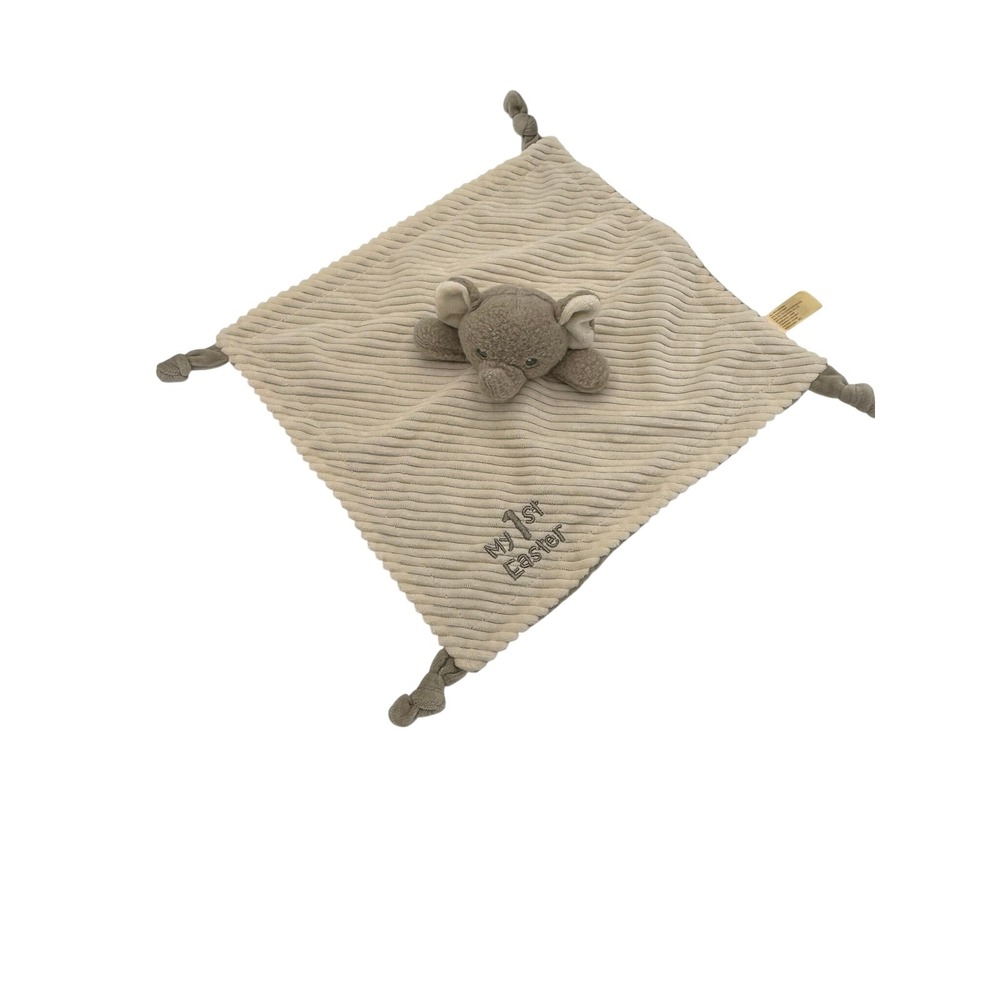 MTY International My First Easter Lovey Rattle Soother Security Blanket Elephant